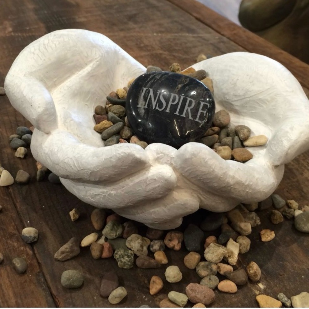 Isabel Bloom Sculpture Helping Hands Handmade & Made in the USA of cement & clay